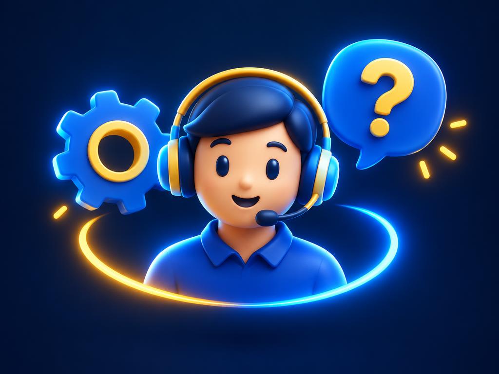 Khelv FAQ help desk with question mark